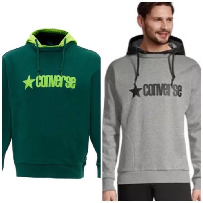 ORIGINAL SALE 70% JAKET HOODIE CONVERSE MEN 19968 GREY/GREEN Ready