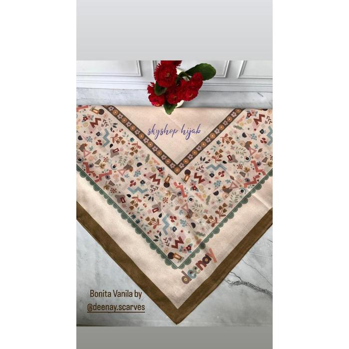 Sale Hijab Deenay Defect Mulus Motif Kerudung Segiempat Bahan Voal Premium (Best Quality)