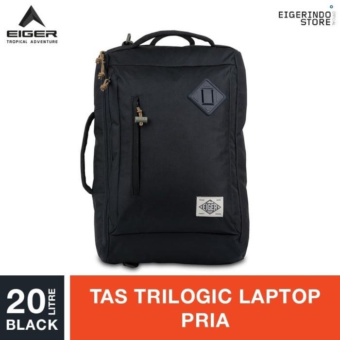 C0 p0 Eiger Detour Trilogic Slim Three Ways Carry Laptop 20L - Black