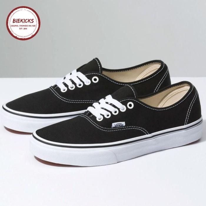 Sepatu Big Size 45 46 47 - Vans Authentic Black White || Original (Best Quality)
