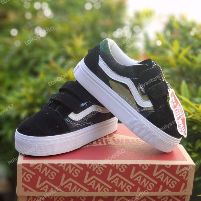 Sepatu Anak Vans Oldskool Army Sepatu Anak Anak Sepatu Vans Anak Kecil (Best Quality)