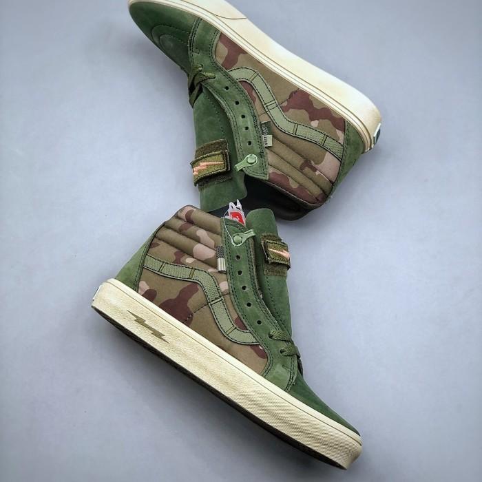 Sepatu Vans Sk8 High Notchback Defcon Multicam Jungel Green Camo (Best Quality)