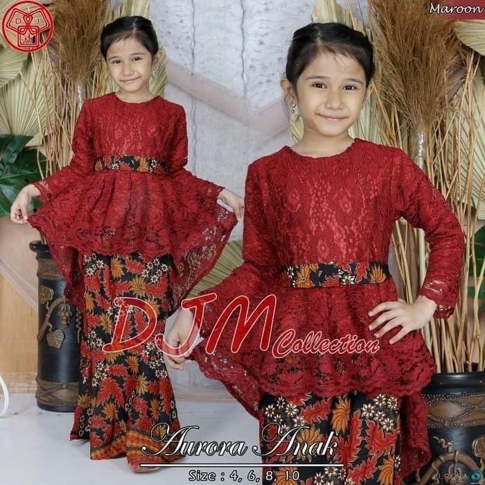 SETELAN KEBAYA AURORA ANAK TERBARU DAN TERLARIS/KEBAYA AURORA ANAK ACARA ADAT KELUARGA/KEBAYA ANAK M