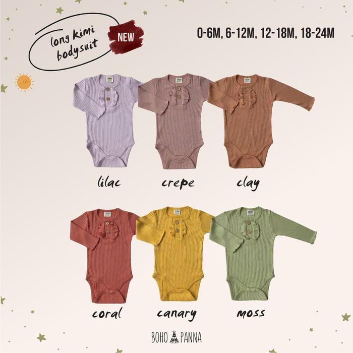 BIOBIONE - BohoPanna Bohobaby Long Kimi Bodysuit Bodysuit Lengan