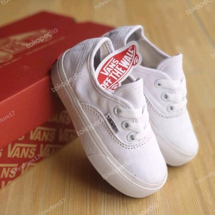 Sepatu Anak Full White Sepatu Vans Anak Putih Sepatu Bayi Cowo Cewe (Best Quality)