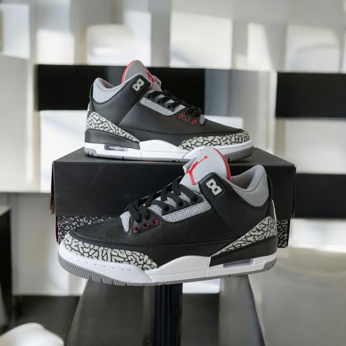 Sepatu Sneakers Pria NIKE AIR JORDAN 3 Tinker  Black ORIGINAL BRAND NEW IN BOX Guaranteetrusted Free