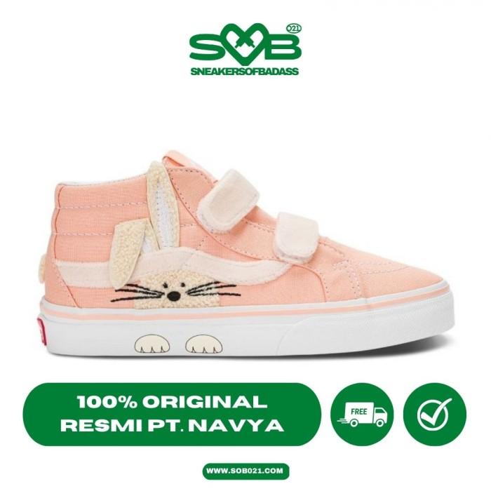 Sepatu Sneakers Vans Kids Sk-8 Mid Rabbit Peach Dust - Vn0007Pybm0 (Best Quality)