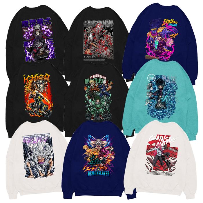Sweater Crewneck Asta Devil Black Clover Sweater Chainsaw Man Makima Crewneck Dabi My Hero Academia 