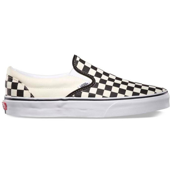 Sepatu Vans Slip On Checkerboard White Original Big Size 45 46 47 (Best Quality)