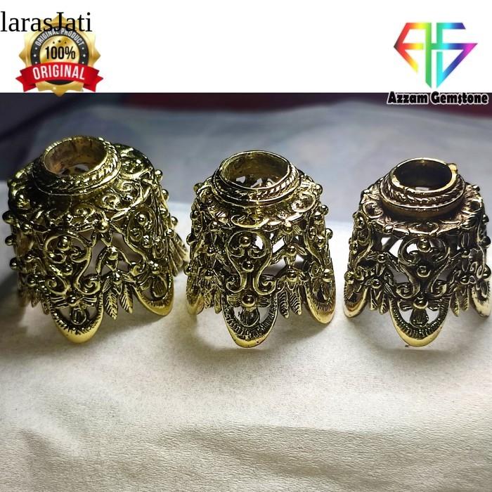 Cincin Ring Mendak Keris Tajong Melayu Besar Logam Coin Alpaka - 1 antik