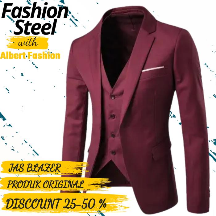 JAS PRIA WARNA MERAH MAROON KEREN / JAS FORMAL PRIA MERAH MAROON SLIMFIT / JAS FORMAL MERAH MARUN SL