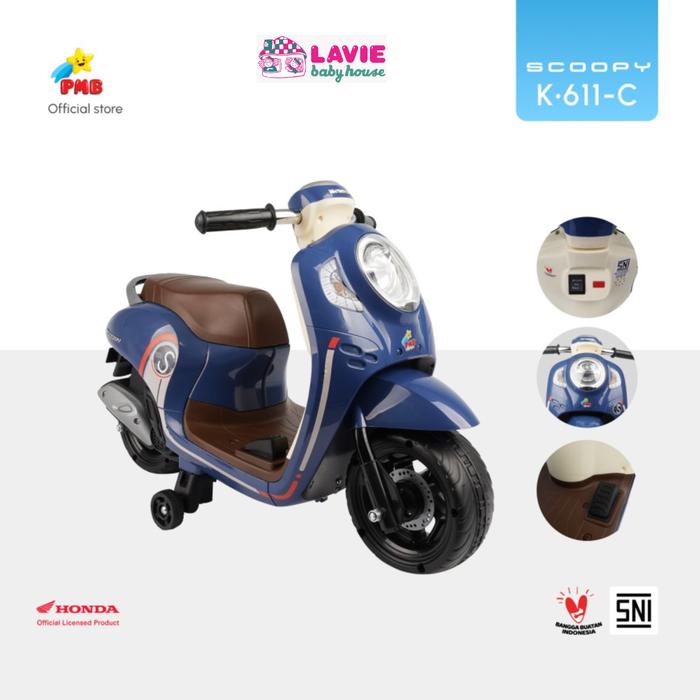 PMB K611C Mainan Anak Motor Aki Honda Scoopy