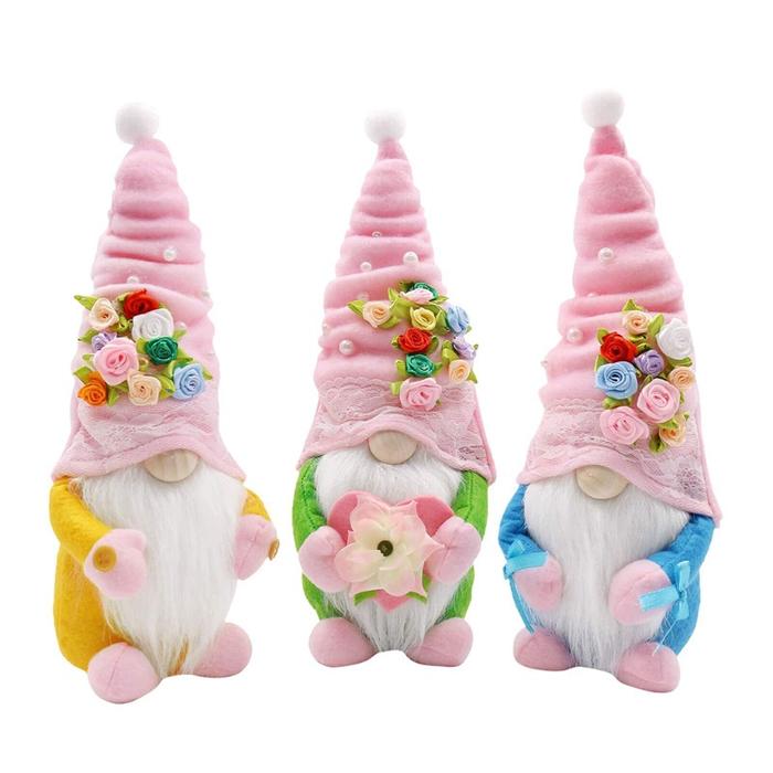 Easter Gnome Bunga Tomte Nisse Swedian Elf Tanpa Wajah Untuk Boneka