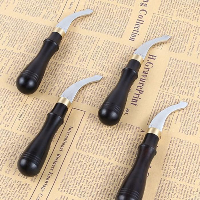 IMPORT Leather Edger Creaser Wooden Handle Leather Shallow Slot Edging Device Trimmer Grooving Creas