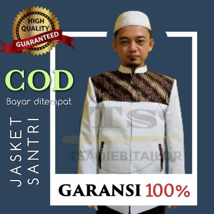 Jasket Santri Formal Pria Laki Laki Kombinasi Batik
