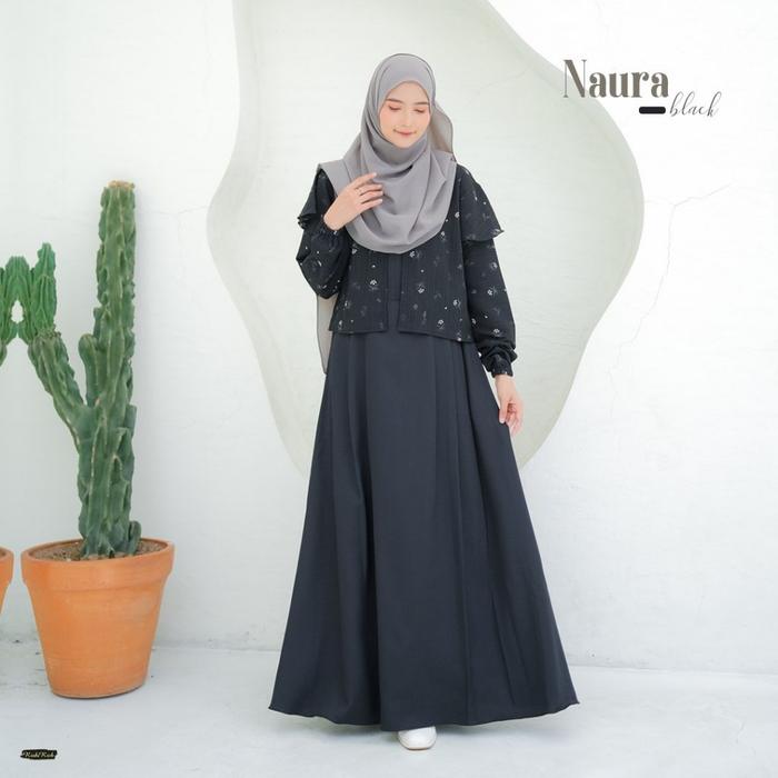 (DS) RISKIRICH Naura Gamis Outer Remaja Kekinian