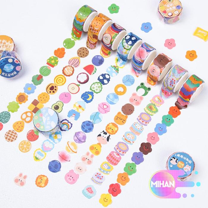 Stiker Kertas / Selotip Washi Bisa Disobek Untuk Dekorasi Diary