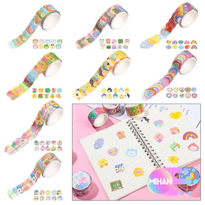 Stiker Kertas / Selotip Washi Bisa Disobek Untuk Dekorasi