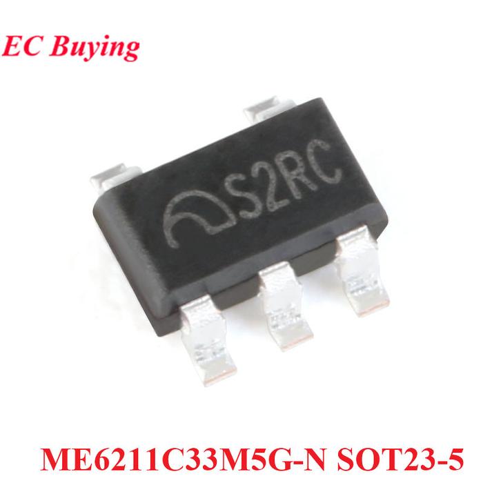 10pcs ME6211 ME6211C33 ME6211C33M5G ME6211C33M5G-N S2RC SOT23-5 3.3V 500mA Low Dropout Linear Voltag