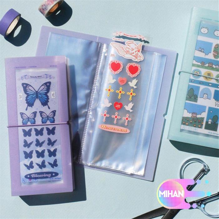 Transparent Stickers Storage Book Bill Collection Booklet Filing