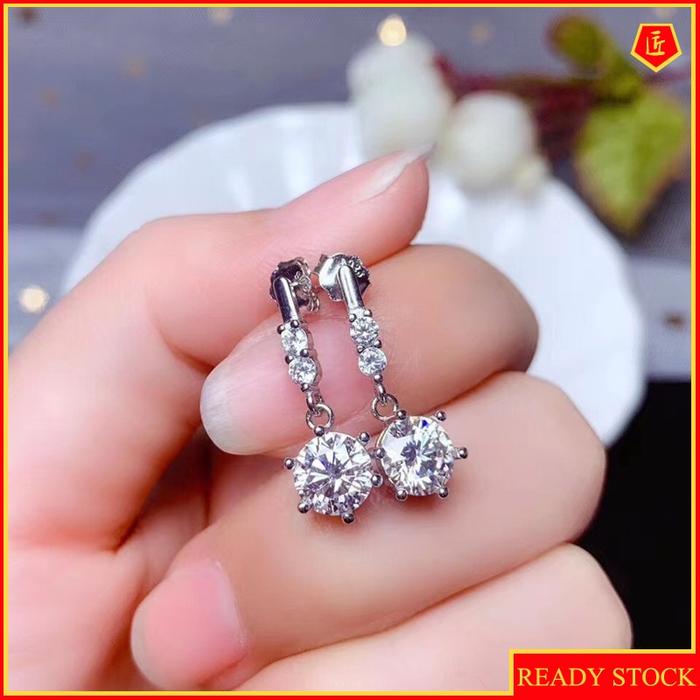 Luxury 1 Karat Moissanite Earrings Pt950 Platinum
