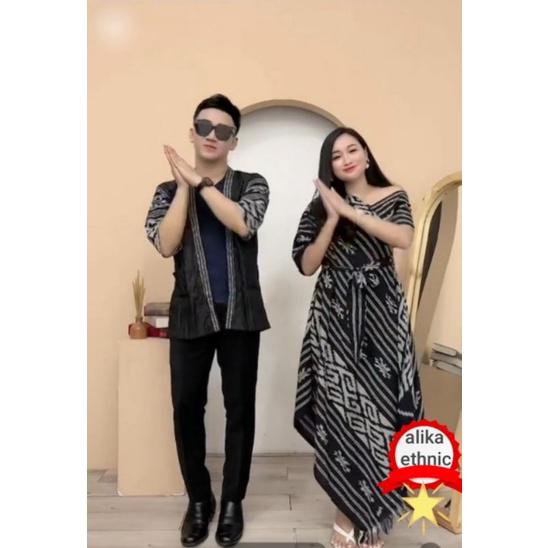 (DS) TUNIK TENUN COUPLE MOTIF TORAJA Kimono mahapatih blazzer cardigan outer loose casual lengan pen