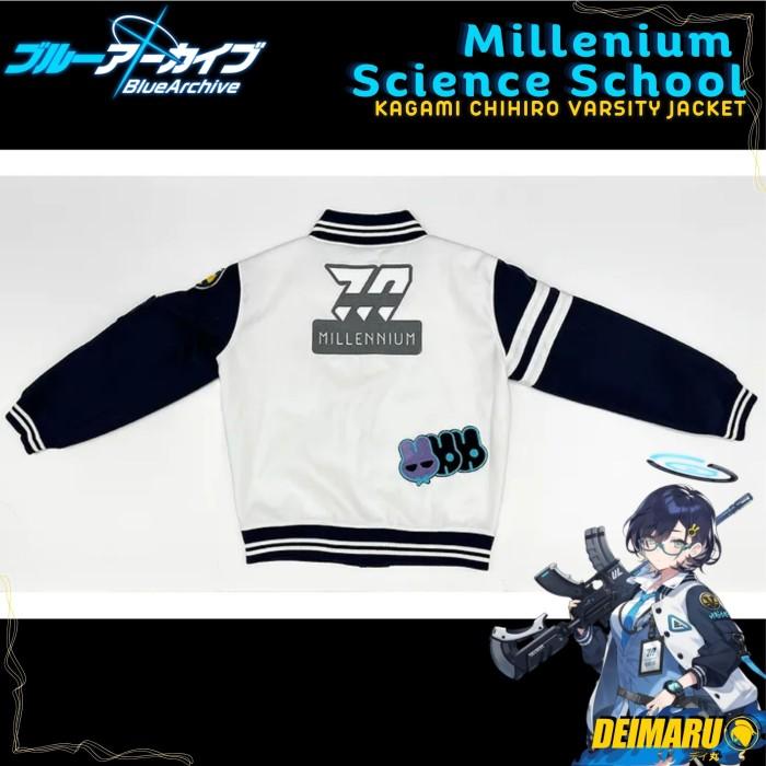 Jaket Cosplay Varsity Kagami Chihiro Millenium Blue Archive Unisex Ani
