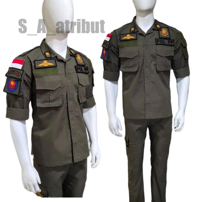 (RS) PDL POL PP seragam pdl satpol pp lengkap
