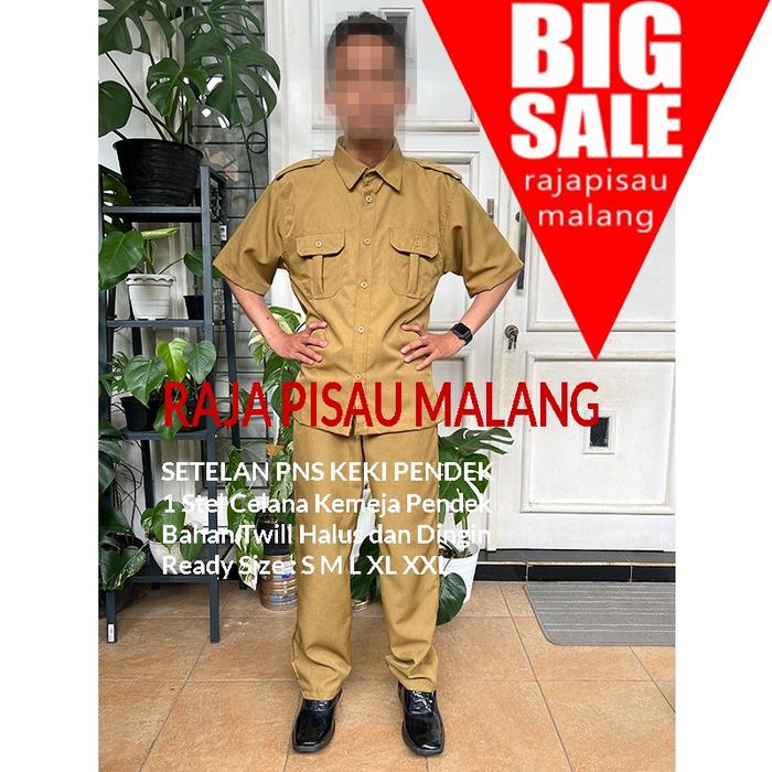 (RS) Baju Keki SERAGAM PNS PRIA KEKI LENGAN PENDEK NON STANDART JUMBO.KECIL.DLLN Pns
