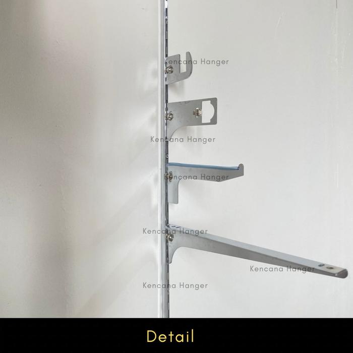 TDRM Terbaru Bracket Kaca Stainless 35 cm | Siku Braket Penyangga Rak Kaca Display Murah Berkualitas