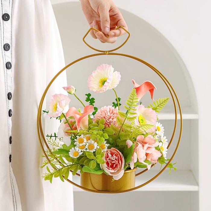 TDRM Terbaru Jane/Luxury/Bunga simulasi keranjang bunga genggam calla lily / bunga simulasi keranjan