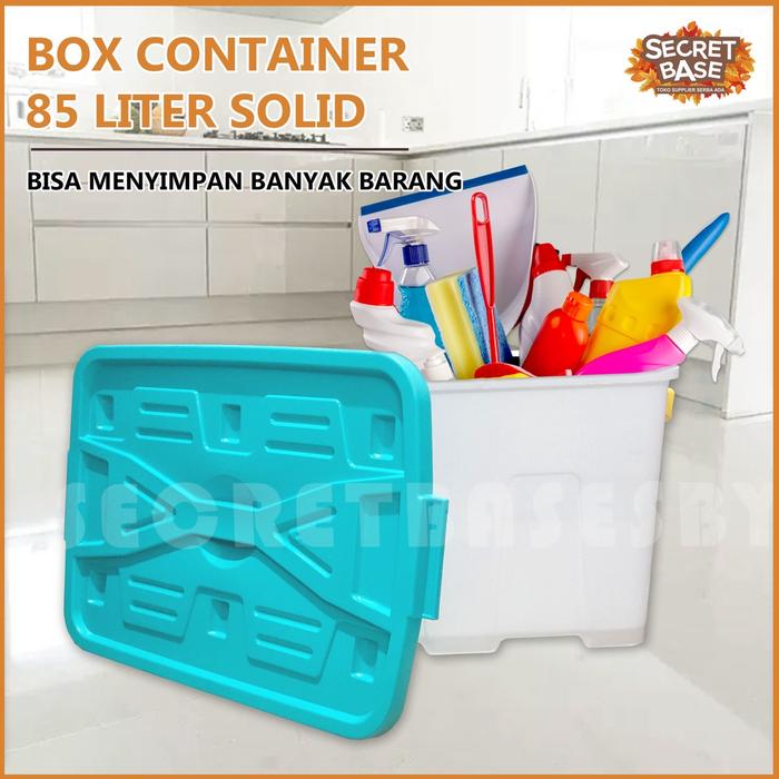 BOX CONTAINER 85 LITER + RODA - Kontainer Box Plastik / Container Box