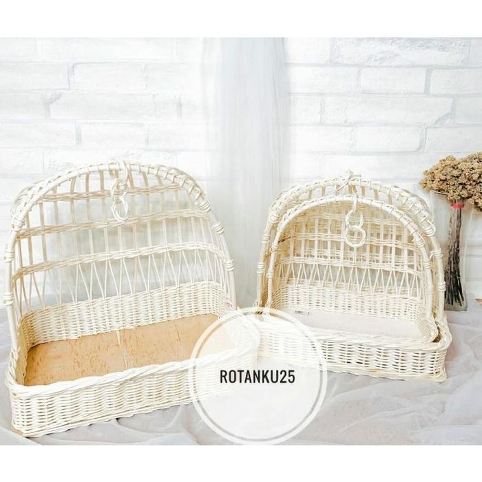 Keranjang rotan murah 1 set (isi 3) untuk hantaran seserahan buah jajanan penganan