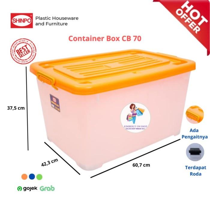 CB 70 Liter SHINPO Container Kontainer Storage Box SIP Besar PUTIH SHINPO