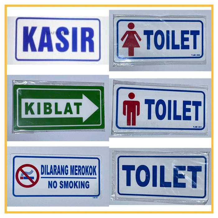 TDRM Terbaru Akrilik Sign Board label plat Tulisan KIBLAT Tempel Tembok Pintu Acrylic Murah Berkuali