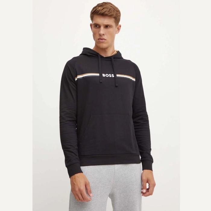 hugo boss logo black hoodie original
