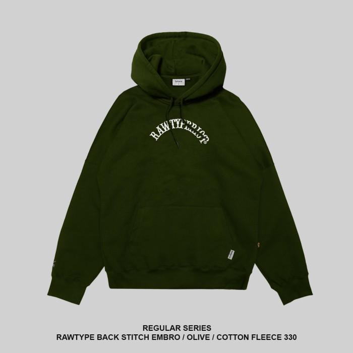 RAWTYPE RIOT Back Stitch Eembro Hoodie - Olive