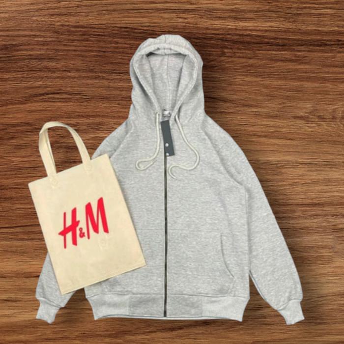 Sweater hoodie ziper H&M/jaket hoodie zip hnm basic