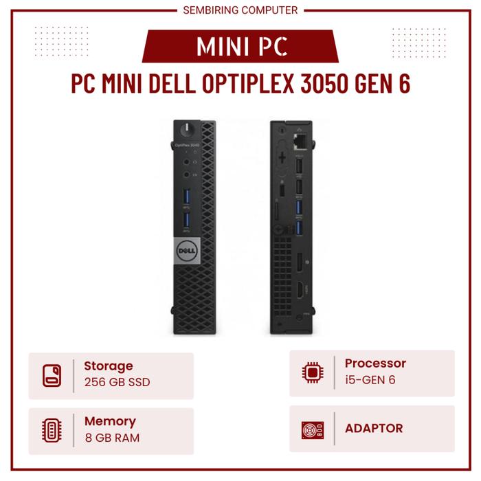 PC mini dell 3050 secen like new i5 GEN 6 RAM 8 SSD 256 MURAH BERGARANSI MINI PC GEN 6