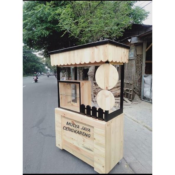 GEROBAK BOOTH PORTABLE JUALAN MAKANAN/MINUMAN