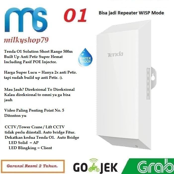 TENDA O1 500m Outdoor Point To Point CPE - TENDA 01 Wireless Router Outdoor CPE