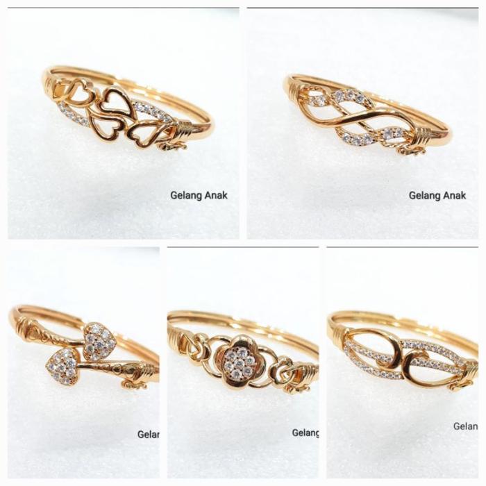 gelang bangkok anak lapis emas