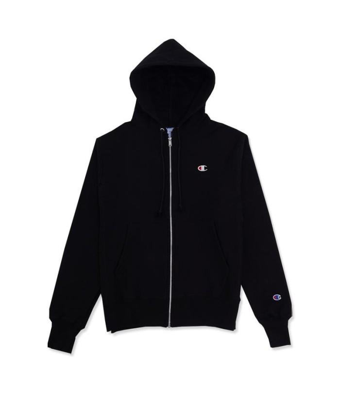 Champion Reverse Weave Full Zip Jacket - Small Logo C Black