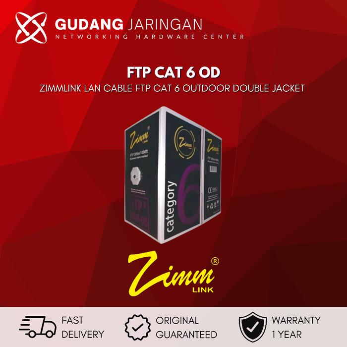 ZIMMLINK FTP CAT6 OUTDOOR LAN DOUBLE JACKET KABEL LAN FTP CAT 6 OD DOUBLE JACKET ZIMM LINK