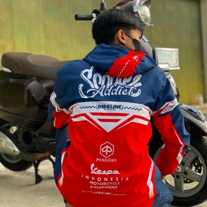 JAKET VESPA MATIC SCOOTER ADDICT RIDELINE HOODIE SUNMORI
