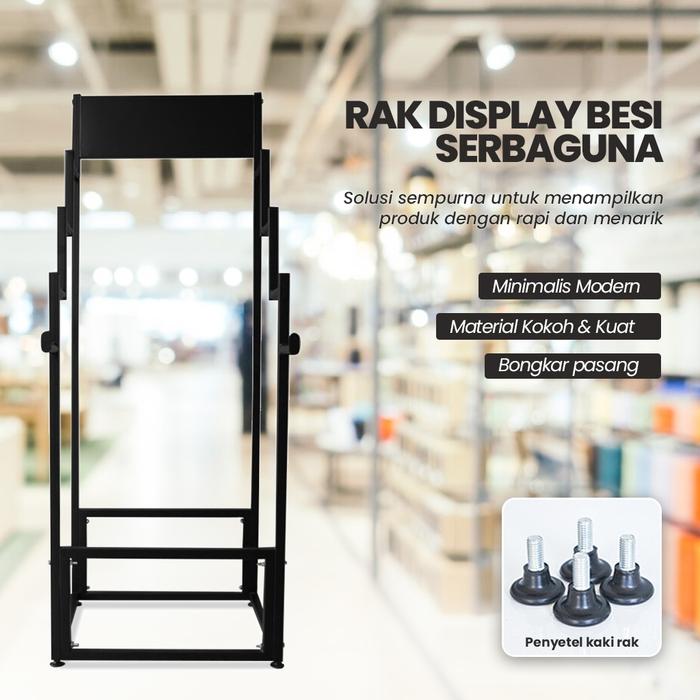 Bisa COD Rak Display Besi Serbaguna Gantungan Baju Besi Gawang Baju ELEGAN / Rak Baju Display / DTZ