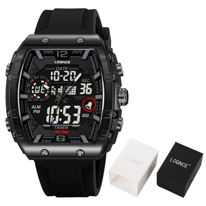 Sale, LOQNCE 98003 Male montre homme Hour Sport Watches Digital Double Time Chronograph Watch Mens L