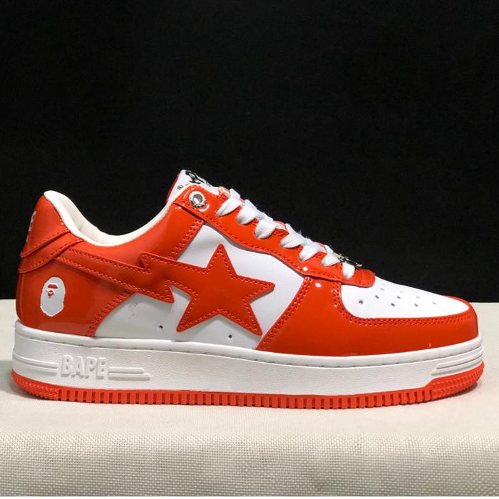 Sale, Original Bape Sta Patent Leather Mirror Face Men Women Casual Shoes Fashion BAPESTA Classic AF