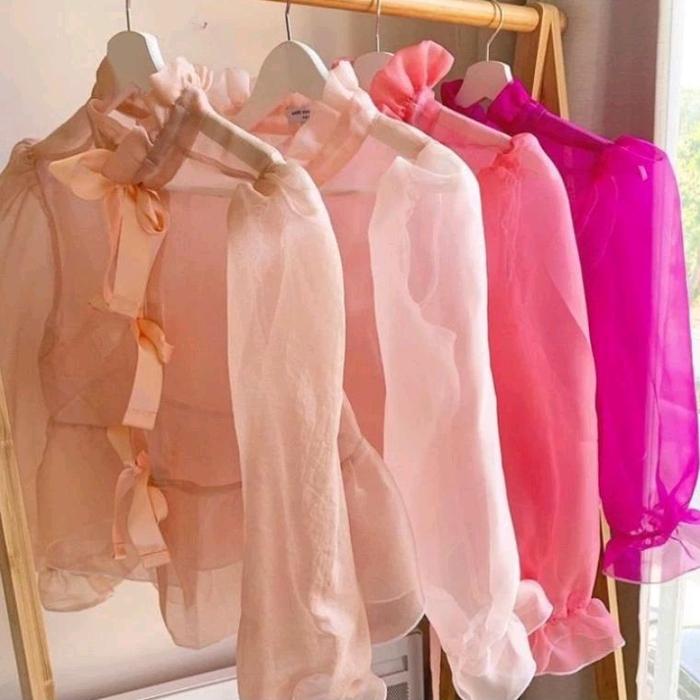 outer organza/outer kondangan/outer kain kaca/outer korea