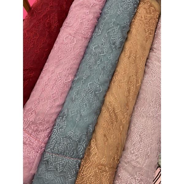 organza bordir / organza Sapto / kain organza Sapto / kain organz etnik / kain etnik